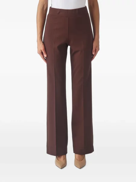 Pantaloni Meimeij evazate maro