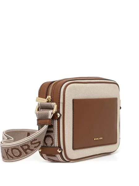 Pantaloni Michael Michael Kors din piele cu imagine cu model leopard roz