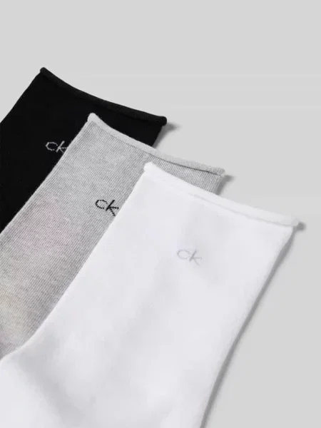 Skarpety z wyhaftowanym logo w zestawie 3 szt. Ck Calvin Klein