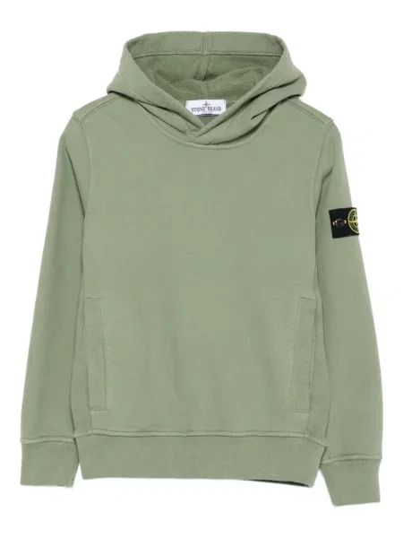 Bluza z kapturem dziecięca Stone Island zielona