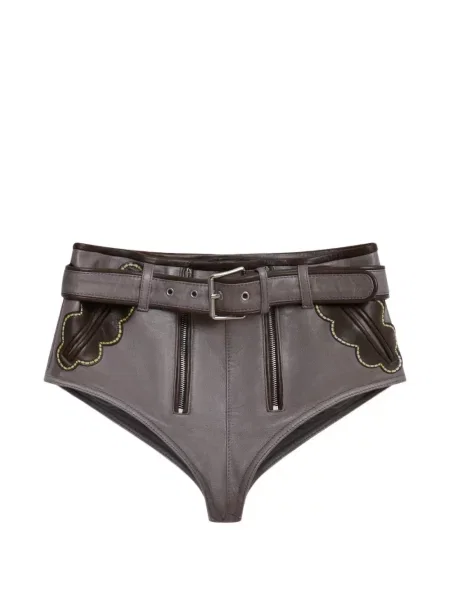 Pantaloni scurți Marni din piele gri
