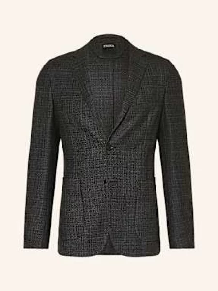 Zegna Sako Extra Slim Fit grey black černé