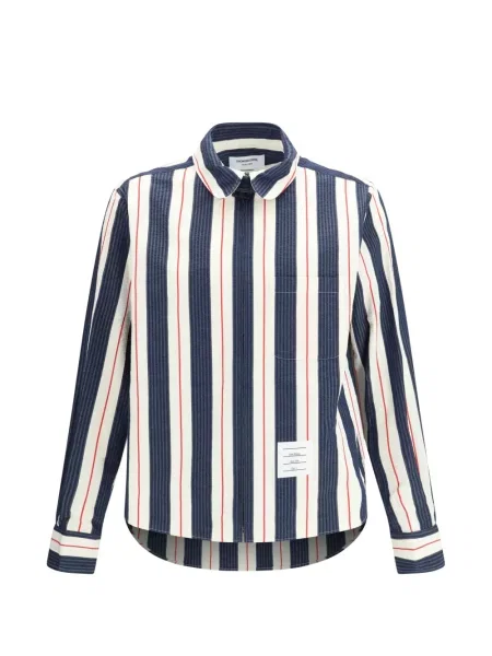 Pruhovaná košile Thom Browne modrá