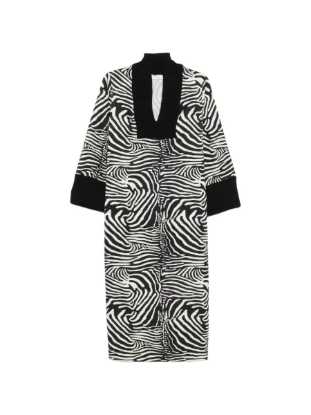 Rochie midi By Malene Birger cu imagine cu model zebră alb