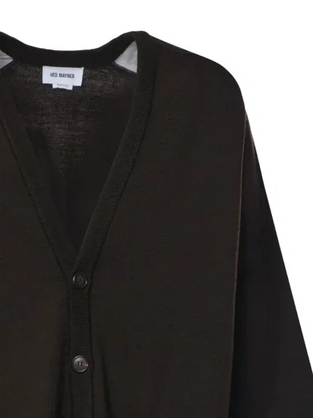 Cardigan Hed Mayner cu decolteu în V maro