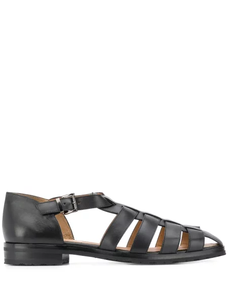 Pantofi Paraboot fără toc cu bretele negru