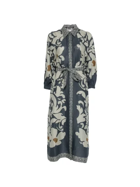 Rochie Luisa Cerano cu model floral cu imagine albastru