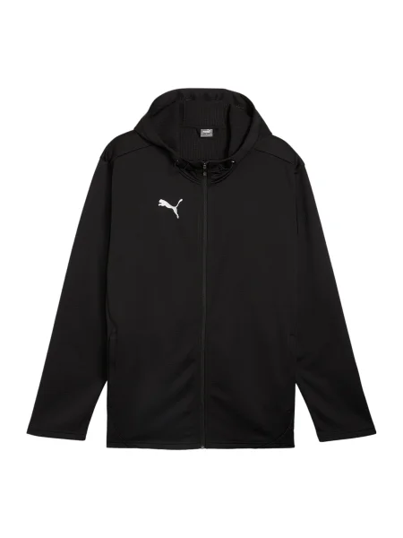 PUMA Geacă sport TeamFinal negru alb