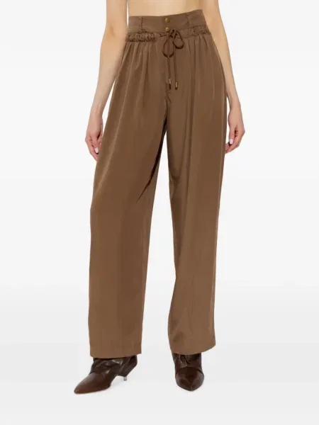 Pantaloni Isabel Marant cu cordon maro