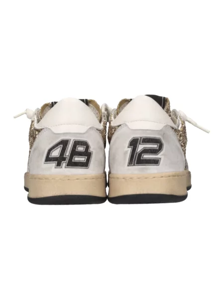 Sneakersy 4b12 skórzane żółte