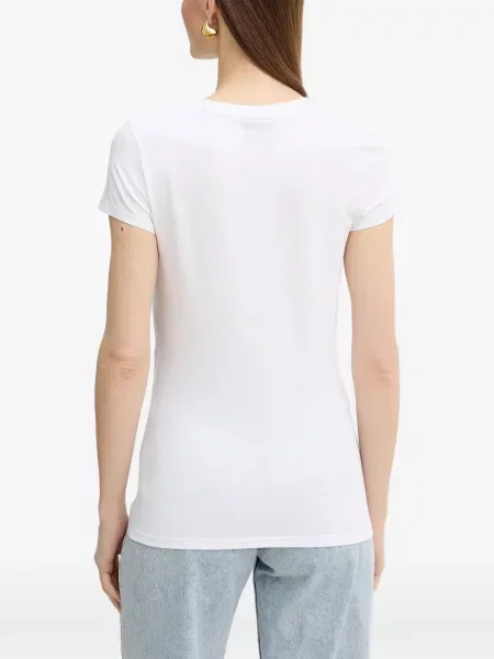 Tricou Armani Exchange cu decolteu în V alb