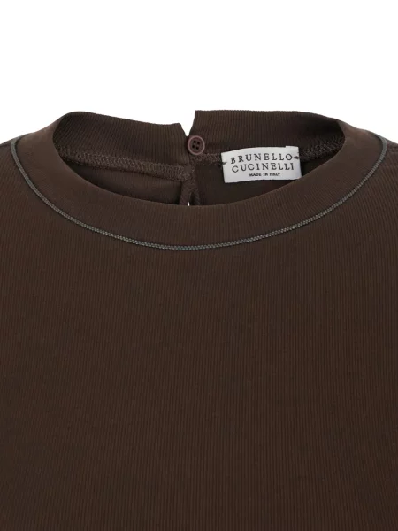 Lung tricou Brunello Cucinelli maro