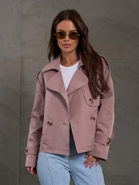 Тренч ISSA Plus коричневий