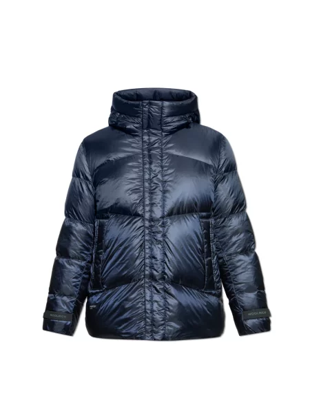 Kurtka Woolrich Pertex Puffer melton blue niebieska