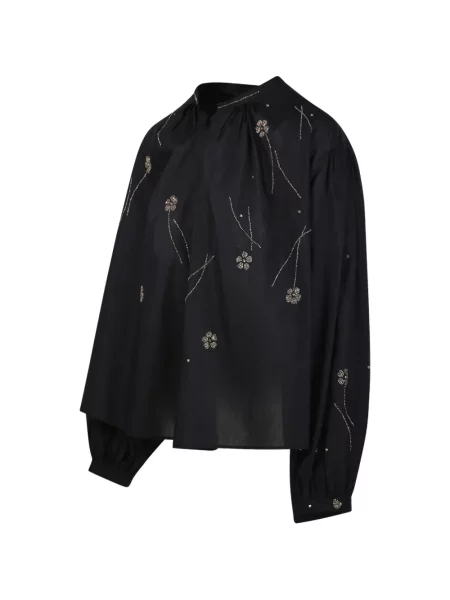Cămașă Forte_forte cu model floral negru