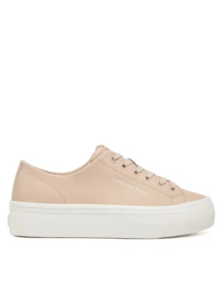 Маратонки Calvin Klein Jeans VULC FLATFORM LOW MG LTH бежово