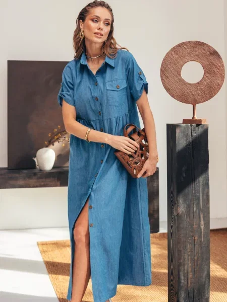 Сукні Dressa бавовна/поліестер/еластан блакитний