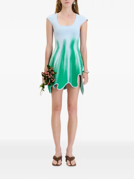 Rochie mini Ph5 în linie A verde