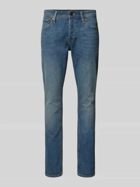 Jeansy o kroju slim fit z 5 model ‘GLENN’ Jack & Jones niebieskie