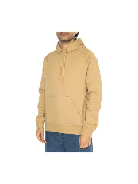 Carhartt WIP Hooded Chase Sweatshirt Dusty H Brown Mężczyźni Bluzy i bluzy z kapturem Carhartt WIP Size: L brązowy