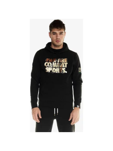 Bluza z kapturem Leone Winter Gold Logo czarno-złota L czarna