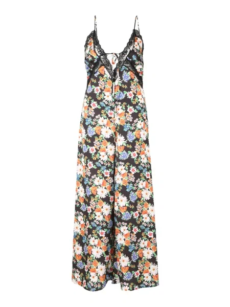Nasty Gal Petite Rochie de vară verde / portocaliu / negru alb