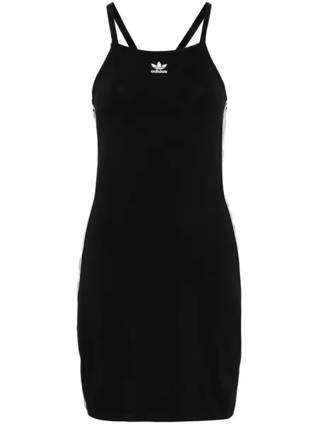 Rochie Adidas cu dungi din jerseu negru