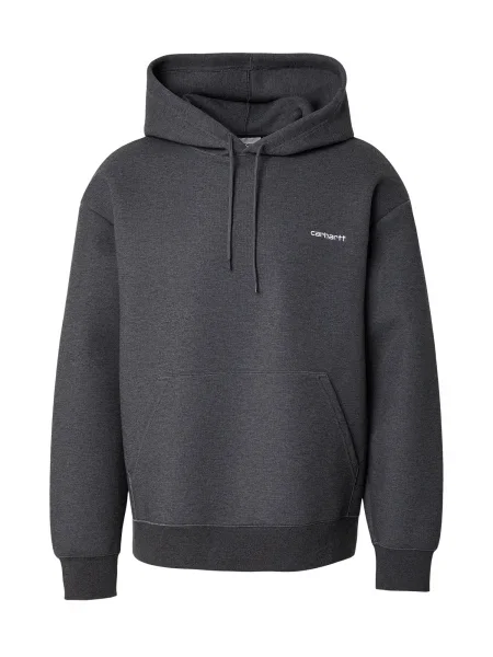 Μελανζέ μπλούζα Carhartt Wip με κουκούλα λευκό