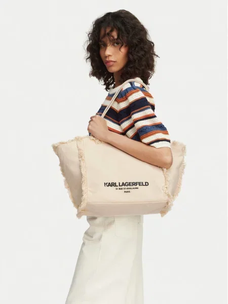 Karl Lagerfeld torebka tote K/RSG beżowa