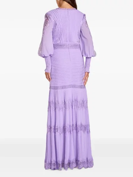 Rochie maxi Tadashi Shoji din dantelă violet