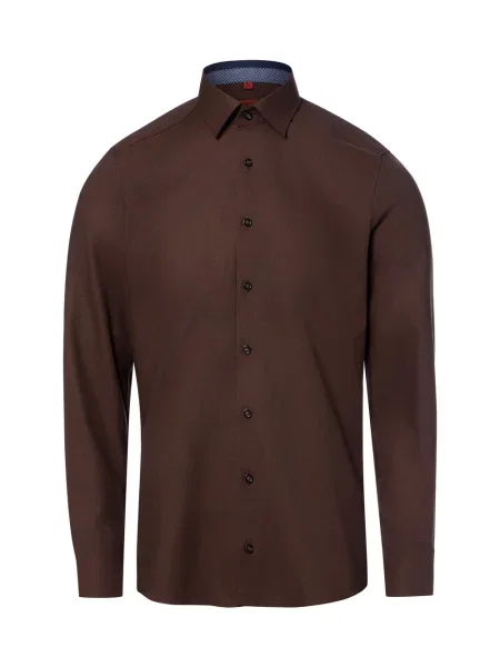 Finshley & Harding koszula biznesowa Mężczyźni Slim Fit 37 brązowy