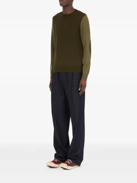 Pulover Maison Margiela cu decolteu rotund verde