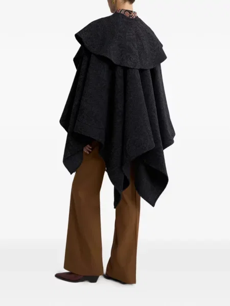 Geacă Etro cu model paisley din jacard negru