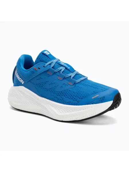 Мъжки обувки за бягане Salomon Aero Glide 3 френско синьо/бяло/черешово домат бяло