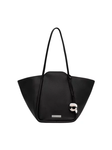 Karl Lagerfeld torebka tote z imitacji skóry IKON czarna