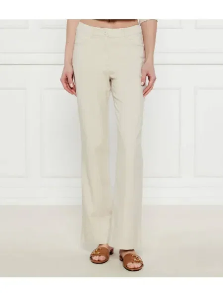 Marc Cain Pantaloni | flare fit | cu adaos de in bej