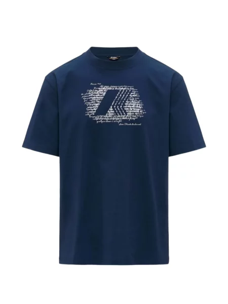 Tricou K-way cu imagine cu decolteu rotund albastru
