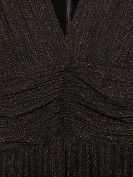 Plisirana odgovarati midi haljina Liu Jo s V-izrezom smeđa