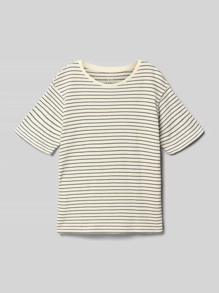 T-shirt w optyce dzianiny krój regular fit model Edover' Jack & Jones biała