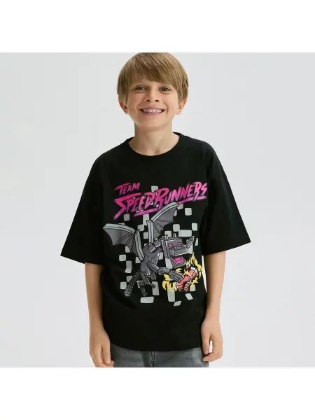 Reserved tričko Minecraft černý