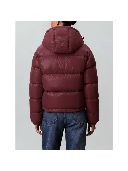 Geacă de blugi Calvin Klein Jeans roșu