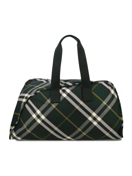 Torba Burberry w kratę zielona