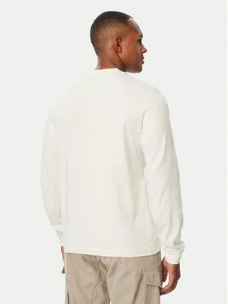 Napapijri Majica dugih rukava S-Box Logo Krem bijela