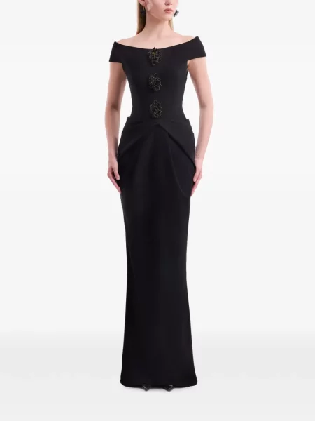 Rochie Gemy Maalouf cu model floral negru