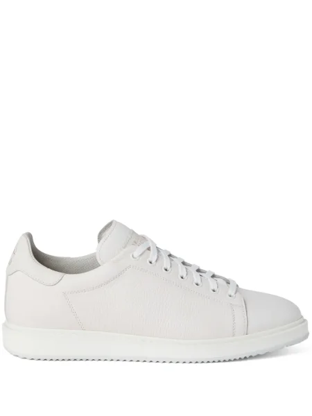 Sneakerși Brunello Cucinelli din piele cu imagine alb