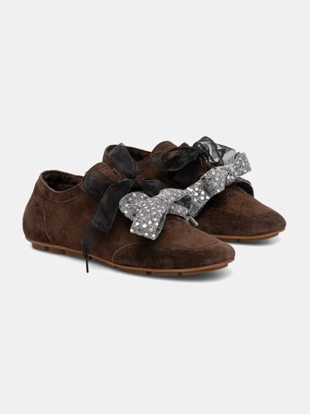 Answear.LAB sneakers pentru femei din piele întoarsă maro