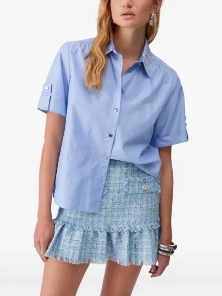 Koszula Liu Jo z twillu niebieska