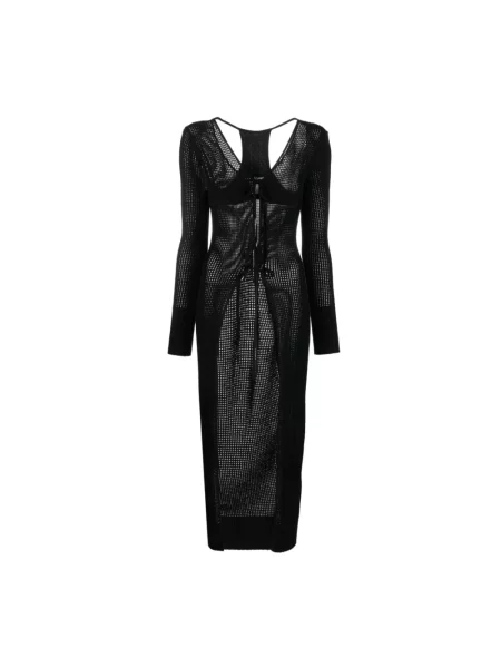 Dzianinowa sukienka dzianinowa Andrea Adamo czarna