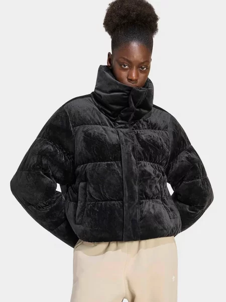 Adidas Originals krátká bunda manšestrová Winterized Down černá