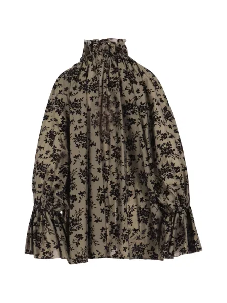 Bluza Thelatest s cvjetnim printom s printom zelena